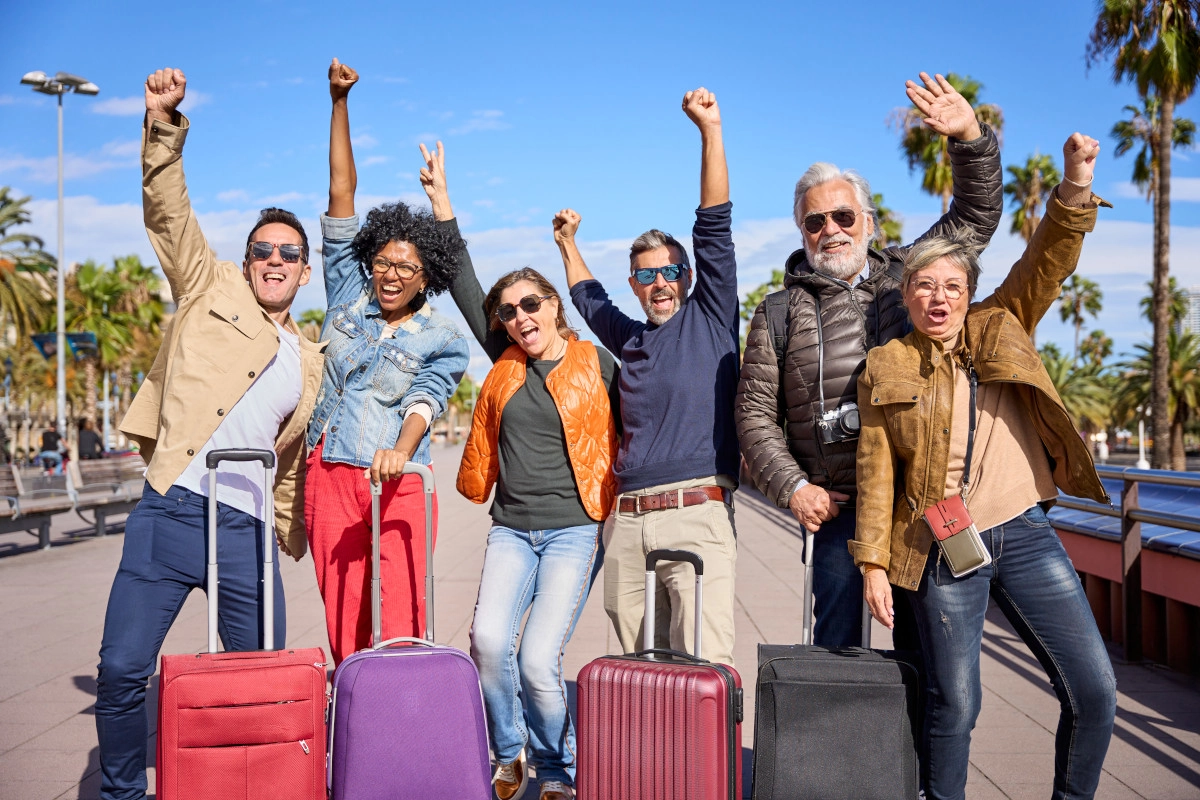 turistas esperando taxi en bilbao