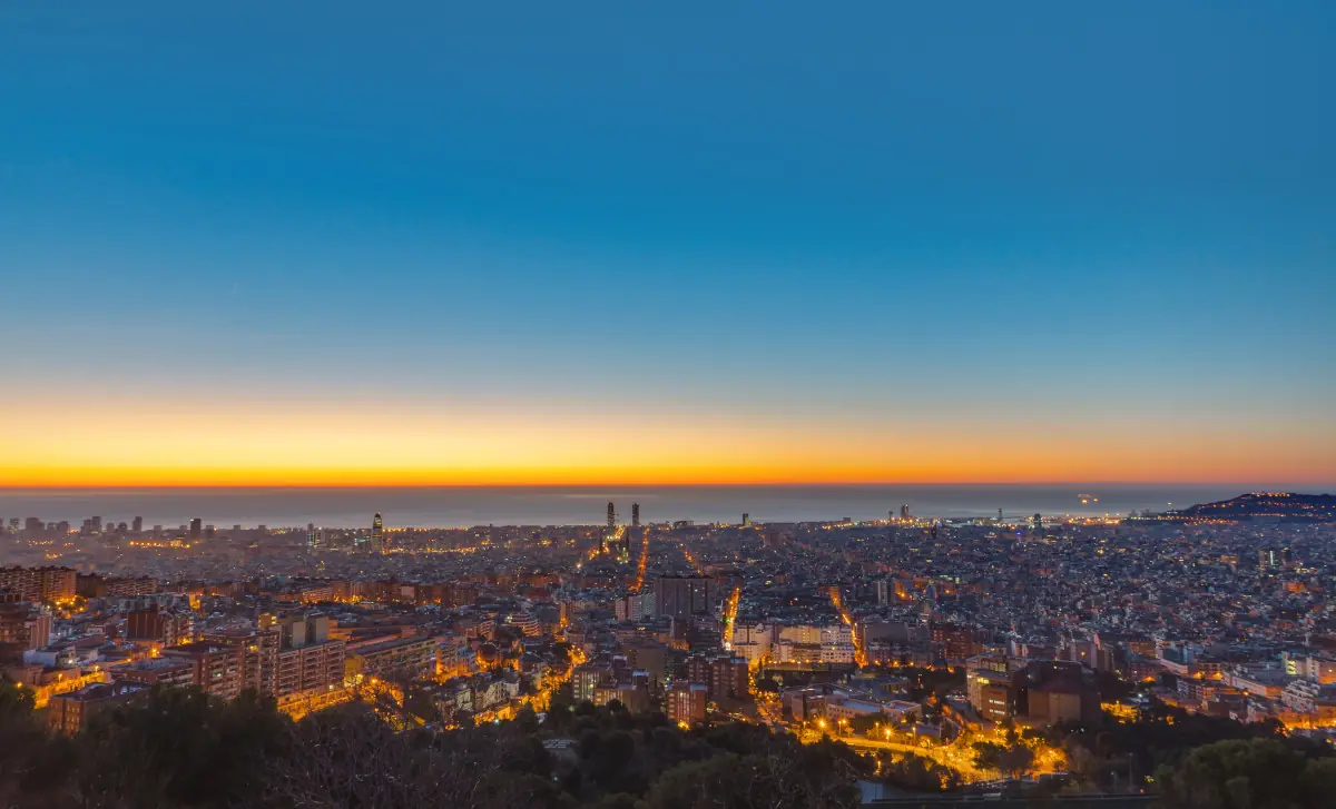 atardecer en barcelona